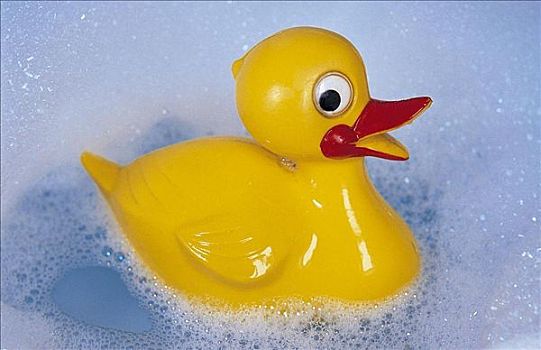 塑料鸭子,玩具,泡沫浴,浴,橡胶,泡沫