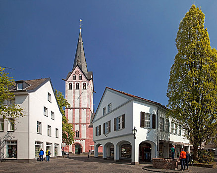 教堂,历史,中心,下莱茵,北莱茵威斯特伐利亚,德国,欧洲