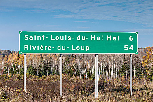 加拿大,魁北克,区域,圣路易斯,城镇,路标