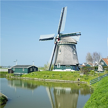 风车,北方,阿克马镇,荷兰
