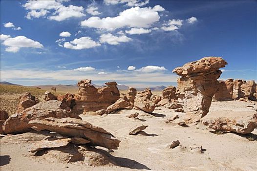 岩石构造,高原,玻利维亚,南美