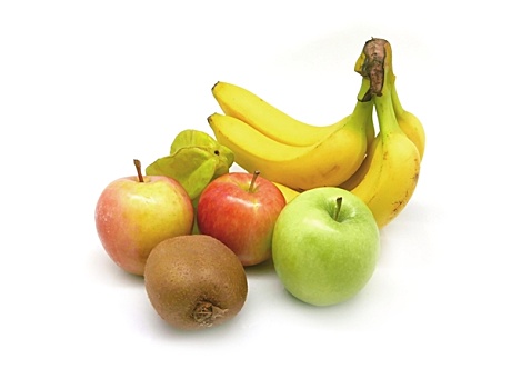 香蕉,绿色,红苹果,阳桃,猕猴桃