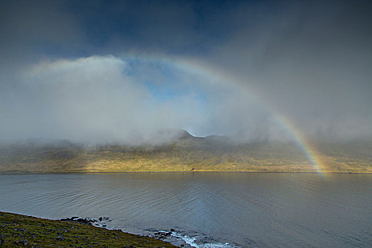 冰岛,彩虹,云
