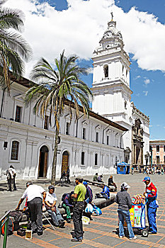 圣多明哥教堂,广场,圣多明各,基多,省,厄瓜多尔,南美