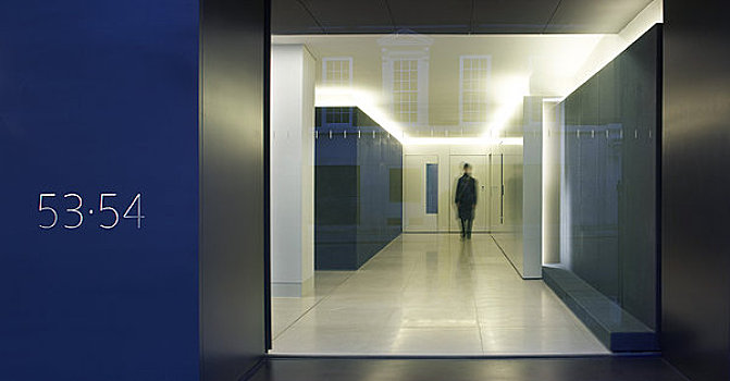 街道,伦敦,英国,2009年,外景,展示,设计,室内,一个,男人,走,接待区