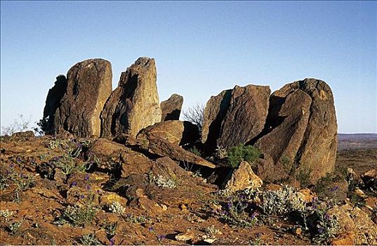 雕塑,石头,公园,布罗肯山,新南威尔士,澳大利亚