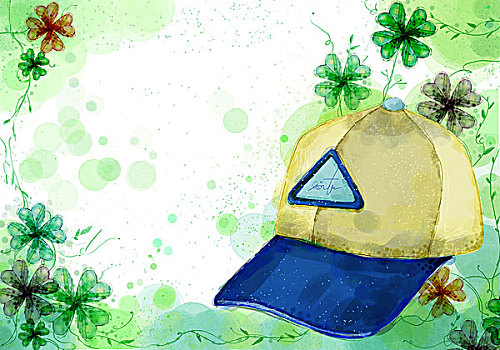 帽,植物,背景