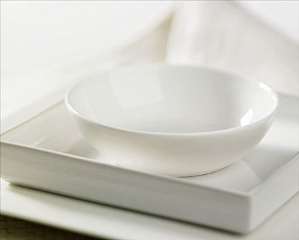 白色,碗,盘子
