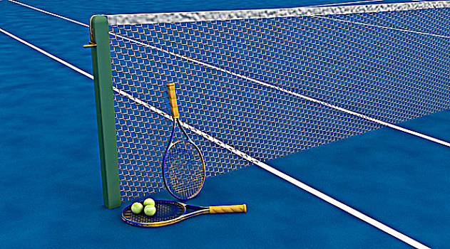 网球拍,球