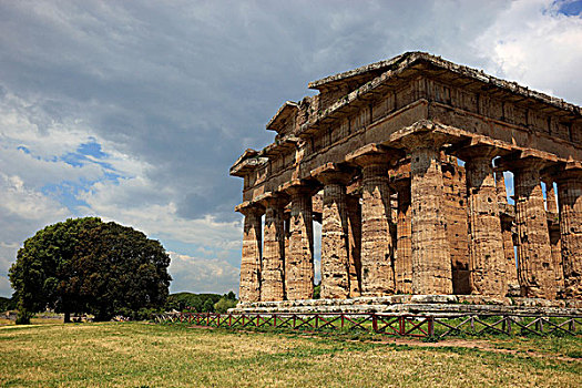 雅典娜神庙,帕埃斯图姆,坎帕尼亚区,意大利,欧洲
