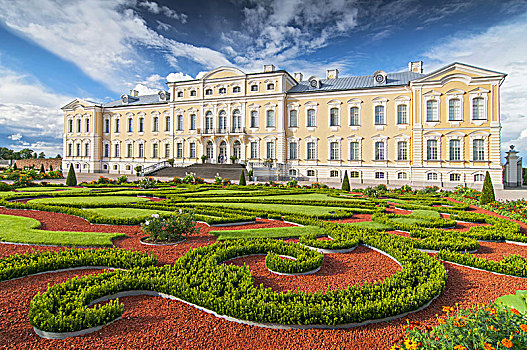 宫殿,夏天,住宅,拉脱维亚,高贵,漂亮,花园