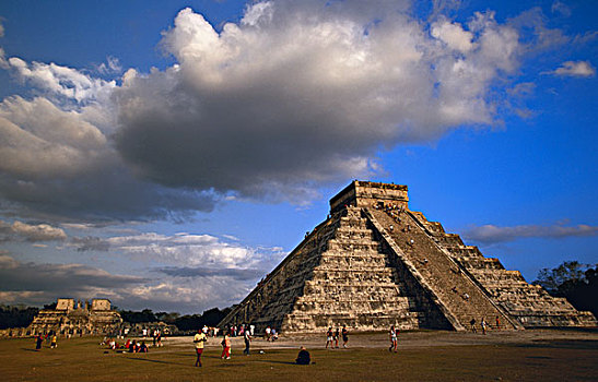 墨西哥,尤卡坦半岛,奇琴伊察,卡斯蒂略金字塔,金字塔,大幅,尺寸