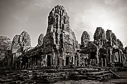 巴扬寺,庙宇,复杂,吴哥,寺院,收获,柬埔寨,亚洲