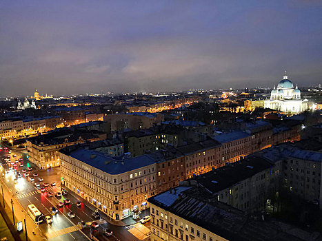 俄罗斯圣彼得堡夜景