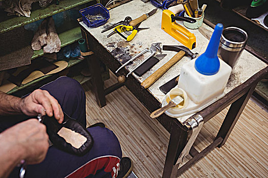 鞋匠,工具,鞋,工作间