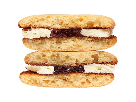 三明治,饼干,白色,奶油