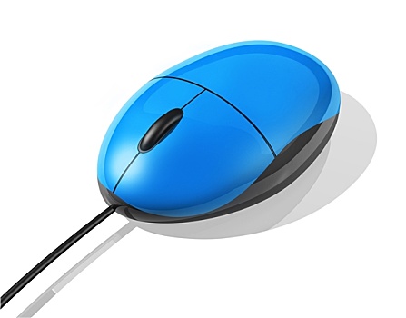 蓝色,电脑鼠标