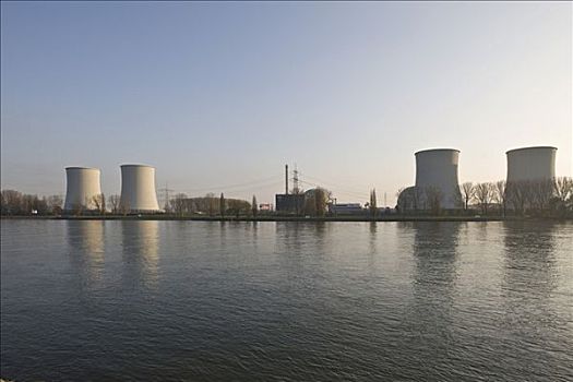 核电站,莱茵河,黑森州,德国,欧洲