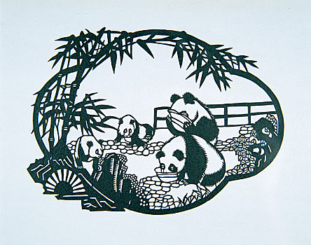 剪紙－熊貓