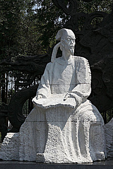 杜甫大型大理石室外雕像