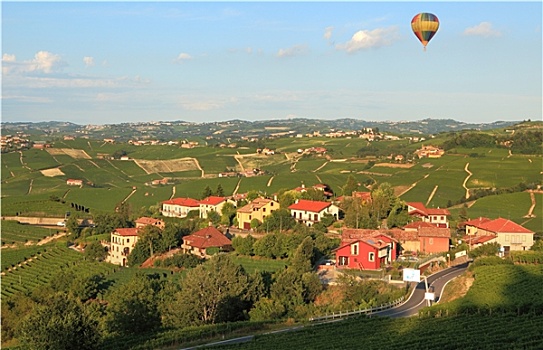 气球,飞跃,葡萄园,意大利北部