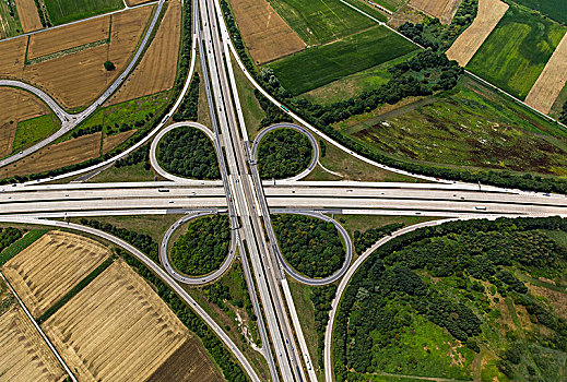 立体交叉路,高速公路,立交桥,巴登符腾堡,德国