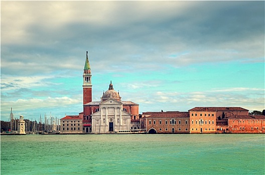 风景,著名,圣乔治奥,马焦雷湖,教堂,大运河,威尼斯,意大利