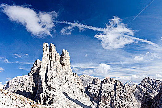 塔,山脊,白云岩,意大利,欧洲