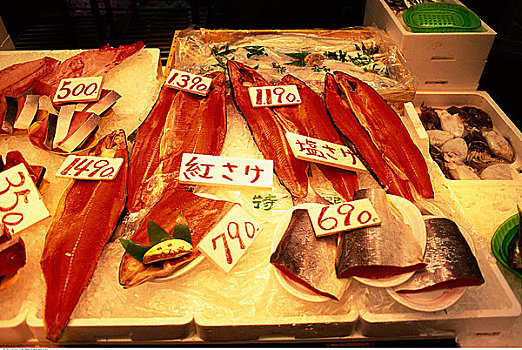 鲜鱼,市场,神户,西部,本州,日本