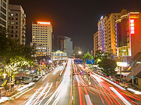 广东惠州鹅岭立交桥夜景风光