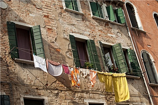 洗,白天,威尼斯,意大利