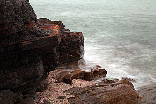 北海,银滩,礁石,沙滩,浴场,游客,海水,海浪,风光,自然,冠头岭,砥柱