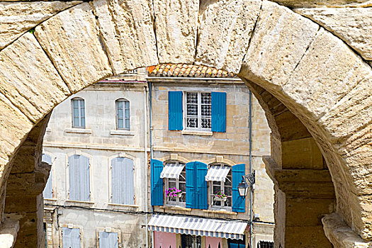 法国,阿尔勒,古罗马竞技场,拱形,特色,落地窗,场景