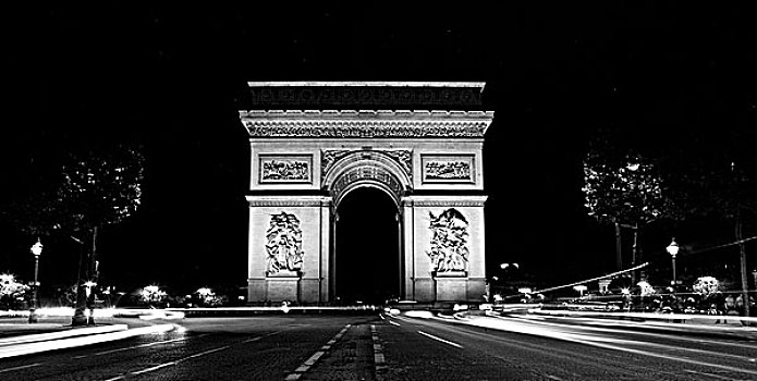 夜晚,巴黎,法国