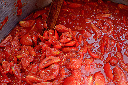 西红柿,烹调,锅