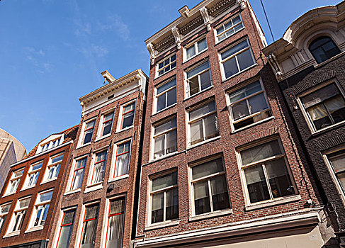 红色,生活方式,房子,建筑,蓝天,阿姆斯特丹,荷兰