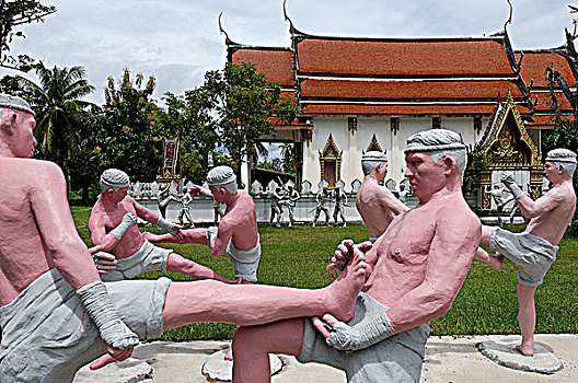 泰国,寺院,庙宇,拳击
