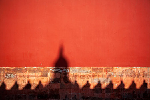 北京故宫建筑墙壁特写
