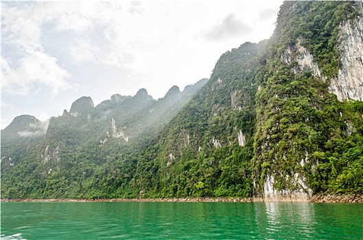 漂亮,高山,河