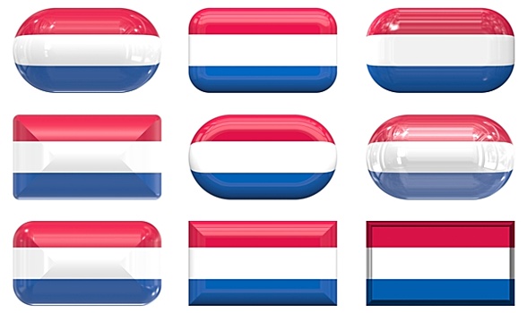 玻璃,扣,旗帜,荷兰