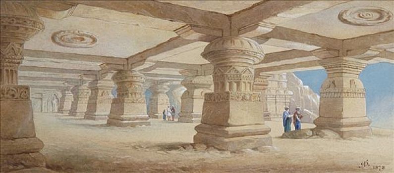 切削,庙宇,马哈拉施特拉邦,印度