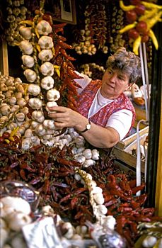 女人,销售,蔬菜,中央市场,布达佩斯,匈牙利