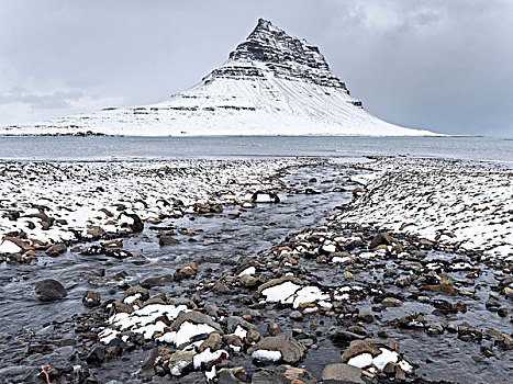 攀升,冰岛,象征,冬天,斯奈山半岛,大幅,尺寸