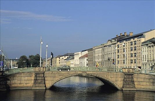 瑞典,哥德堡,桥,建筑