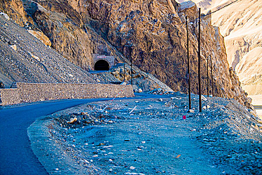 新疆,石山,公路,隧道
