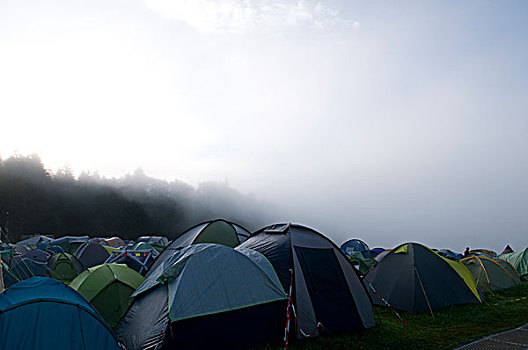 帐篷,早晨