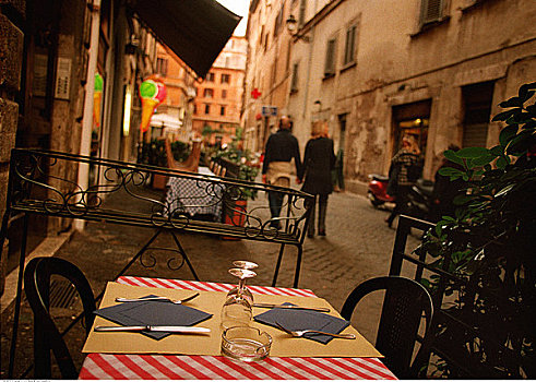 露天咖啡馆,建筑,街道,纳佛那广场,罗马,意大利