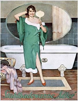 德国人,广告,钢铁,浴缸,20世纪