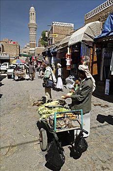 市场,集市,萨那,世界遗产,也门,阿拉伯,阿拉伯半岛,中东