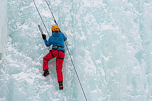 攀冰,冰瀑,国家公园,瑞典